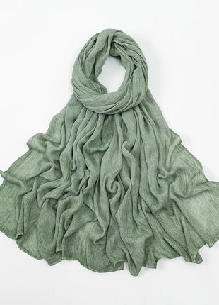 Premium Rayon Cotton Wrinkle Hijab Scarf For Woman Muslim Hijabs Fashion Soft Shawl Islam Turban Ramadan Soild Headband 180*80cm