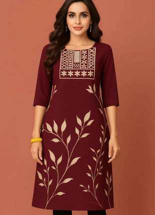 Muslim 2026 Women Kurt Casual Dress Slit hem Straight Casual Ethnic Turkish Abaya Mandarin Regular Size 3D Design Suitable