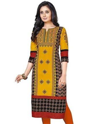 Muslim Dress Kurt Women's Fashionable And Elegant National Style Straight Tube Casual Round Neck Colorful Elephant Pattern Dress