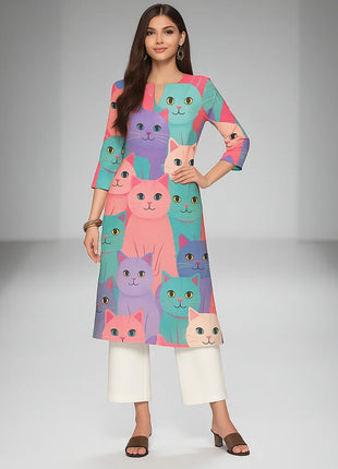 Muslim Dress Kurt Women Fashionable Elegant Straight Tube Casual Flowers Color Elephant Pattern Tenue De Priere Femme Musulmane