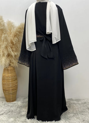 Ramadan Eid Dubai Open Black Muslim Kimono Abaya Damen Turkey Islam Abayas For Women Dress Kebaya Robe Femme Musulmane Kaftan