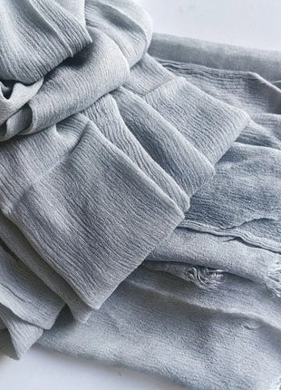 61 Colors Soft Cotton Viscose Scarf Rayon Material Muslim Hijab Mid Eastern Plain Solid Color Headscarf With Tassel