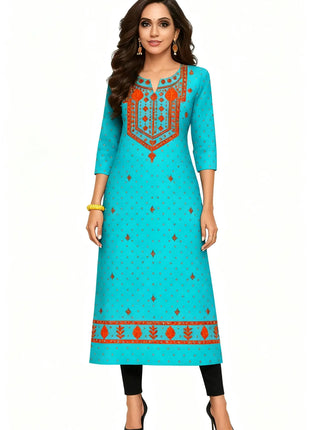 National style Muslim Women Kurtta Casual Dress Slit hem Straight Casual Ethnic Mandarin 3D Design Abito Donna Turkish Abaya