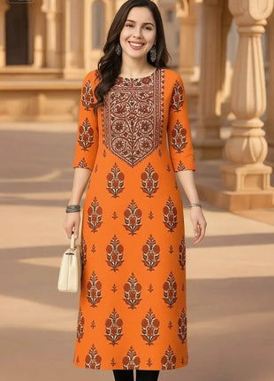 Muslim 2026 Women's Kurt Fashionable And Elegant Straight Tube Casual Slit hem Pattern Peacock Abito Donna Musulmana