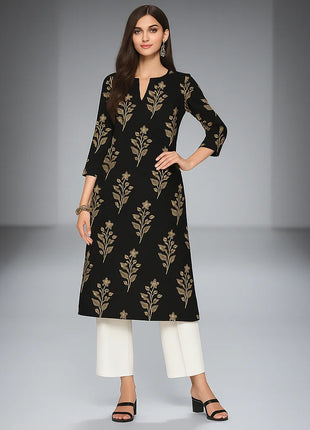 Muslim Women Kurt Casual Dress Long Sleeve Straight Casual Ethnic Flower Mandarin National Style Caftan Marocain Femme