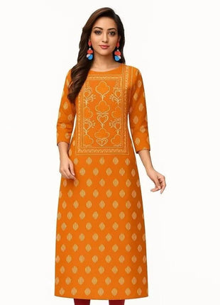 Muslim Kurt Women's Fashion Comfortable Dress Muslim Kurtta Straight Tube Casual Ethnic Slit hem New Dress Slit hem