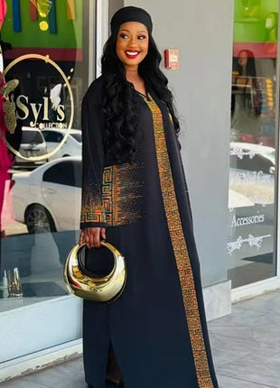 2025  Ethnic Costum loose elegant dress fashion luxury XXL~XXXL