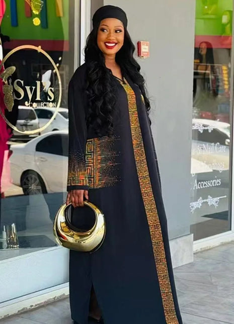 2025  Ethnic Costum loose elegant dress fashion luxury XXL~XXXL