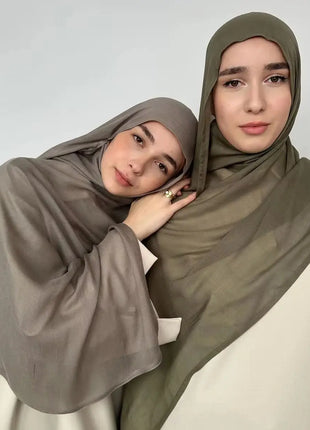 Fashion Modal Hijab Rayon Cotton Shawls Muslim Hijabs For Women Plain Scarf Big Size Headscarf Islamic Turban Headband 190*85cm