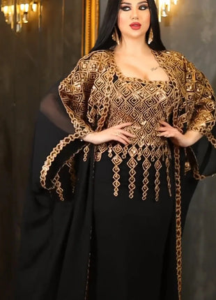 Eid 2 Piece Set with Inner Dress Party Abaya Women Ramadan Cardigan Long Dress Suits Kaftan Vestidos Largos Robe Jalabiya 2024