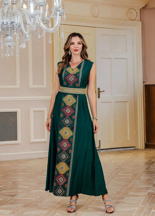 Eid Muslim 2 Piece Set Women Embroidery Dresses Open Abaya Suit Jalabiya Ramadan Dubai Kaftan Party Vestidos Cardigan Robe 2025
