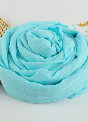 Muslim Cotton Linen Hijabs For Women Scarf Thin Plain Shawls Femme Musulman Soft Viscose Rayon Headscarf Islamic Turban Headband
