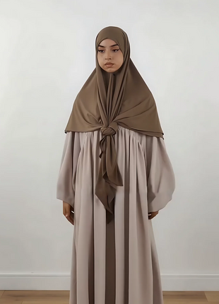 145*145cm Large Size Jersey Modal Square Scarf Stretchy Muslim Instant Hijab Layer Khimar Eid Islamic Women Prayer Headscarf