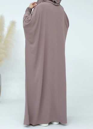 2024 Clothes for Muslim Women Fashion Summer Autumn Muslim Long Sleeve Solid Color Long Abaya Hijab Dress Kaftan Abaya Dubai