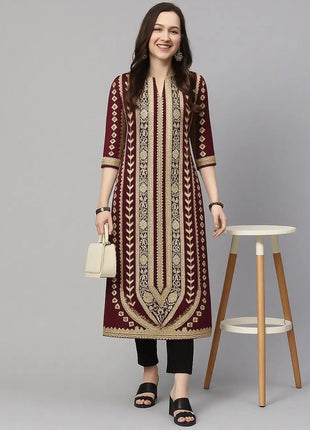 Muslim Women Casual Fashionable Comfortable Kurt Dress Straight Tube Ethnic All Occasions Such As Birthday Wedding Aidilfitri