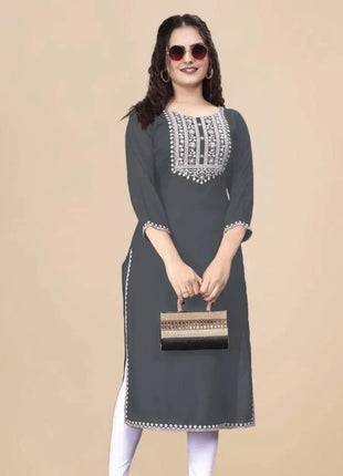 Muslim Kurt Women's Fashionable And Comfortable Dress With Flowers Straight Tube And National style Abito Donna Musulmana