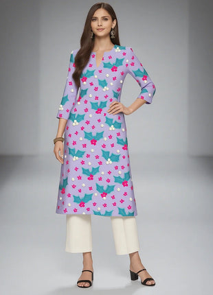 Muslim Women Kurt Fashionable And Elegant Straight Tube Casual Peacock Pattern New Comfortable Dress Islamitische Dames Kleding
