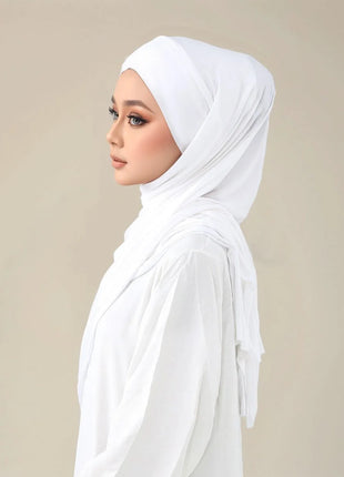 New Elasticity Modal Jersey Instant Hijab With Straps Muslim Woman Hijab Soft Solid Headwraps Turban Islam Malaysia Headscarf