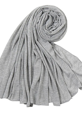 Hot Muslim Fashion Woman Soft Hijabs Scarf Shawl Plain Cotton Jersey Scarves Turban Women Long Shawls Head Wrap Headband Abaya
