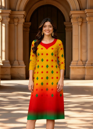 Muslim Peacock Kurtta Women Casual Fashion Dress National style Straight Tube Casual Ethnic Abito Donna Musulmana Turkish Abaya