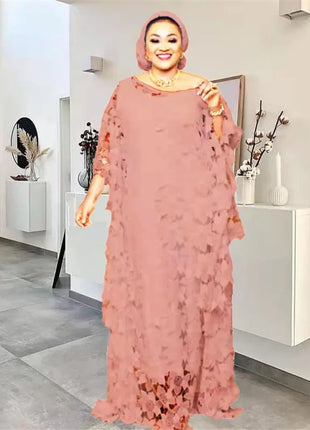 Velvet African Dresses for Women Evening Party Dress Dashiki Africa Clothing Long Robe Dubai Moroccan Flare Sleeve Nigeria Gown