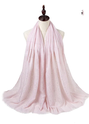 Cotton Linen Hijabs Scarf Turban Hijab Comfort Wearing Soft Paillette Shawls Fringed Muslim Fashion Women Scarves Hijab Ramadan