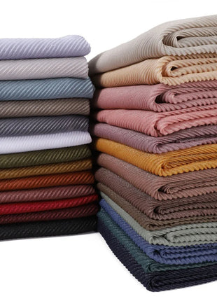 New Breathable Soft Solid Color Silver Silk Crumpled Shiny Pleated Shawl Women's Hair Towel Scarf One Piece Dropshipping