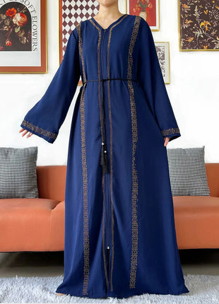 New Elegant Women Abaya Long Sleeve Chiffon Loose Open Abaya Muslim Islamic Clothing Cardigan Style Muslim Fashion Dresses