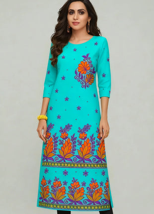 Muslim Dress Kurtta Women's Fashionable And Elegant Straight Tube Casual Colorful Slit hem Abito Donna Musulmana Turkish Abaya