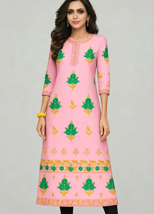 National style Women's Kurtta Casual Fashion Dress Slit hem Kurtta Tube Casual Ethnic Abito Donna Musulmana Girls Prayer Dress