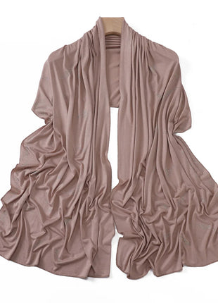 Bling Bling Rhinestone Scarf for Women Sparkling Sport Scarf Non-Shed Crystal Wrap Sun Protective musilim hijab Yoga Party Gift