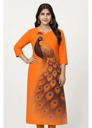 Muslim Dress Kurt Women's Fashionable Long Sleeved Straight Tube Casual Round Neck Elephant Pattern Islamic Women Clothing