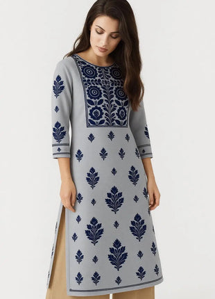 Muslim Dress Kurt Women's Fashionable And Elegant Straight Tube Slit hem Colorful Islamic Clothing For Women Girls Prayer Dress