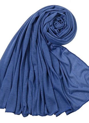 Hot Muslim Fashion Woman Soft Hijabs Scarf Shawl Plain Cotton Jersey Scarves Turban Women Long Shawls Head Wrap Headband Abaya