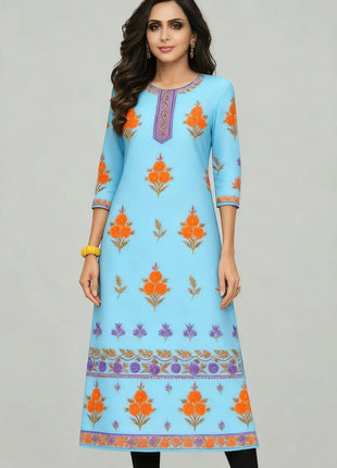 National style Women's Kurtta Casual Fashion Dress Slit hem Kurtta Tube Casual Ethnic Abito Donna Musulmana Girls Prayer Dress