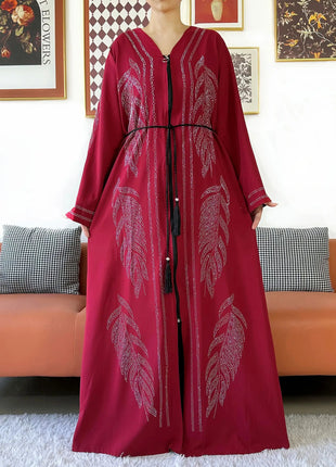 New Middle East Africa Elegant Women Cardigan Chiffon Loose Open Zippier Abaya Muslim Islamic Clothing Cardigan Style Loose Size