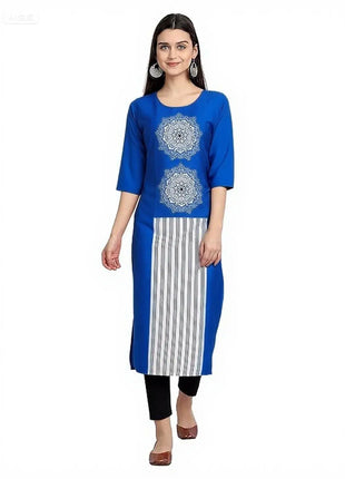 Muslim Dress Kurt Womens Fashionable Elegant National style Straight Tube Casual Slit hem Elephant Pattern Abito Donna Musulmana