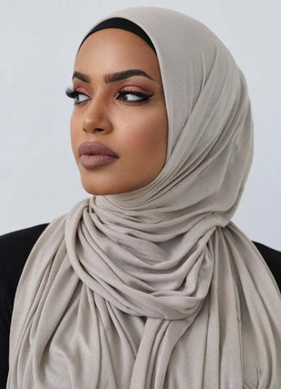 Hot Muslim Fashion Woman Soft Hijabs Scarf Shawl Plain Cotton Jersey Scarves Turban Women Long Shawls Head Wrap Headband Abaya