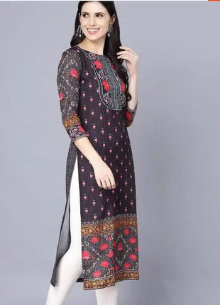 India Women Shirt Long Robe Kurta Spring Tops New