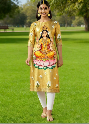 Muslim Dress Kurt Women Fashionable Elegant Straight Tube Casual Slit hem Color Peacock Pattern Islamic Clothing For Women