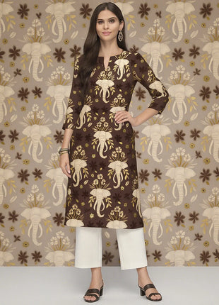 Muslim Kurt Women's Fashion Comfortable Dress Long Sleeve Straight Tube Casual Ethnic Flowers Regular Size New Dress