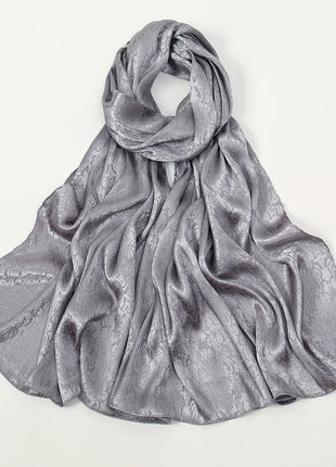 High Quality Floral Print Satin Hijab Scarf Muslim Hijab Plain Malaysia Scarf Satin Shawl Luxury Silk Satin Wrap Islam Turban