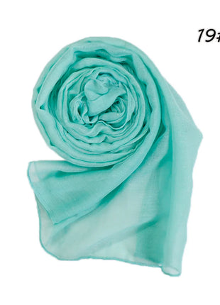 Shimmer Glitter Cotton Viscose Hijab Scarves For Women Muslim Long Shawls Headscarf Wraps Solid Headbands Stole Bufandas Turbans