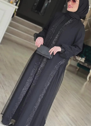Muslim Modest Women Dress Jalabiya Vestidos Eid Ramadan Arabic Long Robe Dubai Islam Morocco Kaftan Abayas Cardigan Dresses 2024