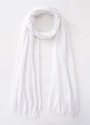 61 Colors Soft Cotton Viscose Scarf Rayon Material Muslim Hijab Mid Eastern Plain Solid Color Headscarf With Tassel