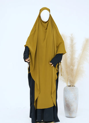 Eid Muslim Women Khimar Hijab Islamic Dubai Solid Color Scarves Turban Arab Ladies Praying Headdress Ramadan Long Headscarf 2025