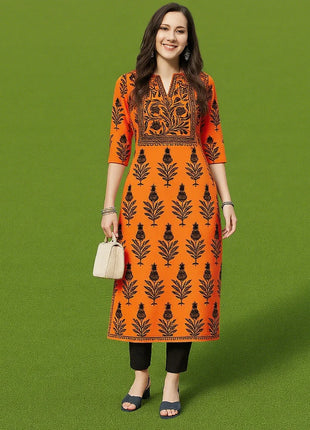 Muslim Kurtta 2026 Women's Casual Fashion Dress National style Straight Tube Casual Ethnic Red Flower Kaftan Moroccan Women