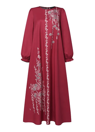 Autumn Muslim Dresses Vintage Dubai Turkey Abaya Hijab Sundress ZANZEA Women Bohemian Floral Printed Long Dress Robe Femme 2025
