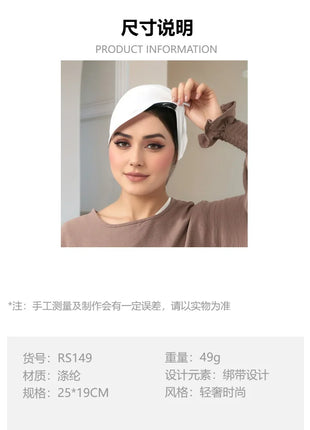 Basic Muslim Hijab Cotton Scarf Solid Color Headscarf Women Daily Wear Modest Styling Soft Breathable Lightweight  25*19CM
