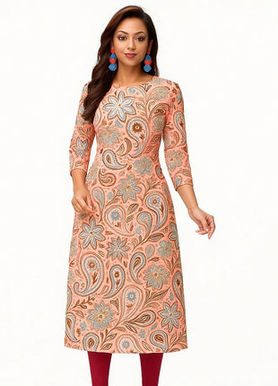 Muslim 2026 Women's Kurt Fashionable And Elegant Straight Tube Casual Kurtta Abito Donna Musulmana Girls Prayer Dress